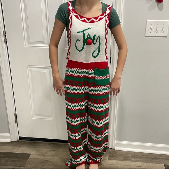 C Pants - Women’s Med Ugly Christmas Sweater Romper